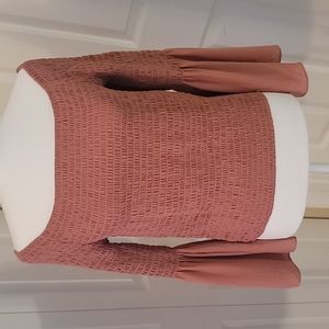 ☆ Express ☆ On/Off Shoulder Boho Bellsleeve Top Size Large